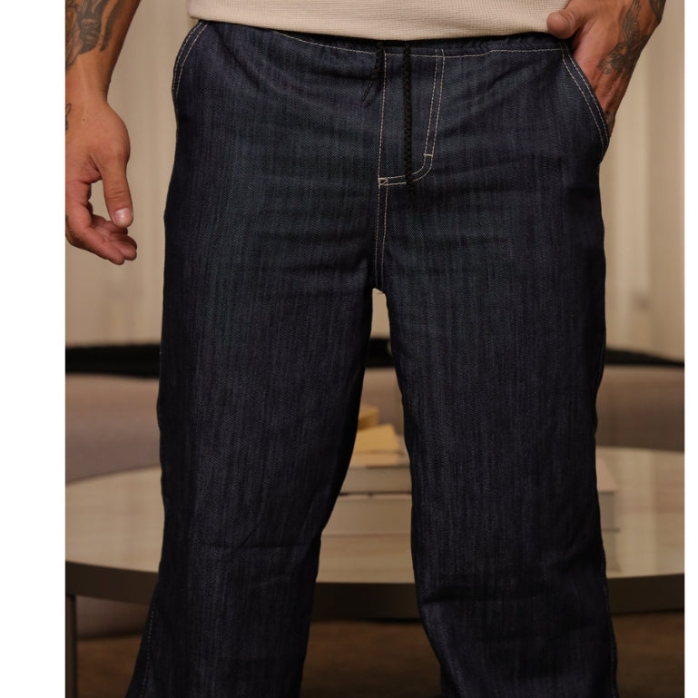 Calça Jeans Balão Boca Larga Estilosa Sk8 Moda Masculina Dazzling 100%  Algodão Estilo Mandrake