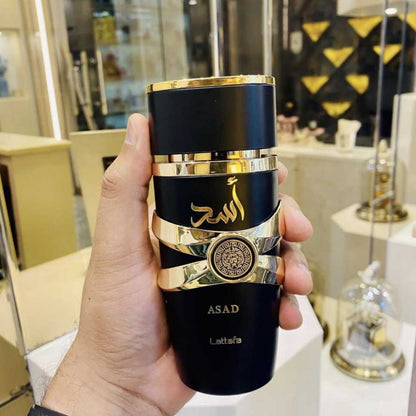 Asad Lattafa Perfume Masculino Importado Power and Elegance Eau de Parfum 100ml de Luxo