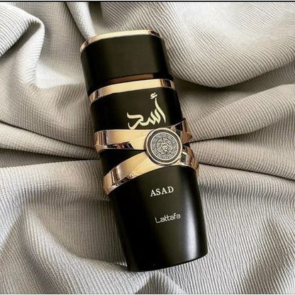Asad Lattafa Perfume Masculino Importado Power and Elegance Eau de Parfum 100ml de Luxo