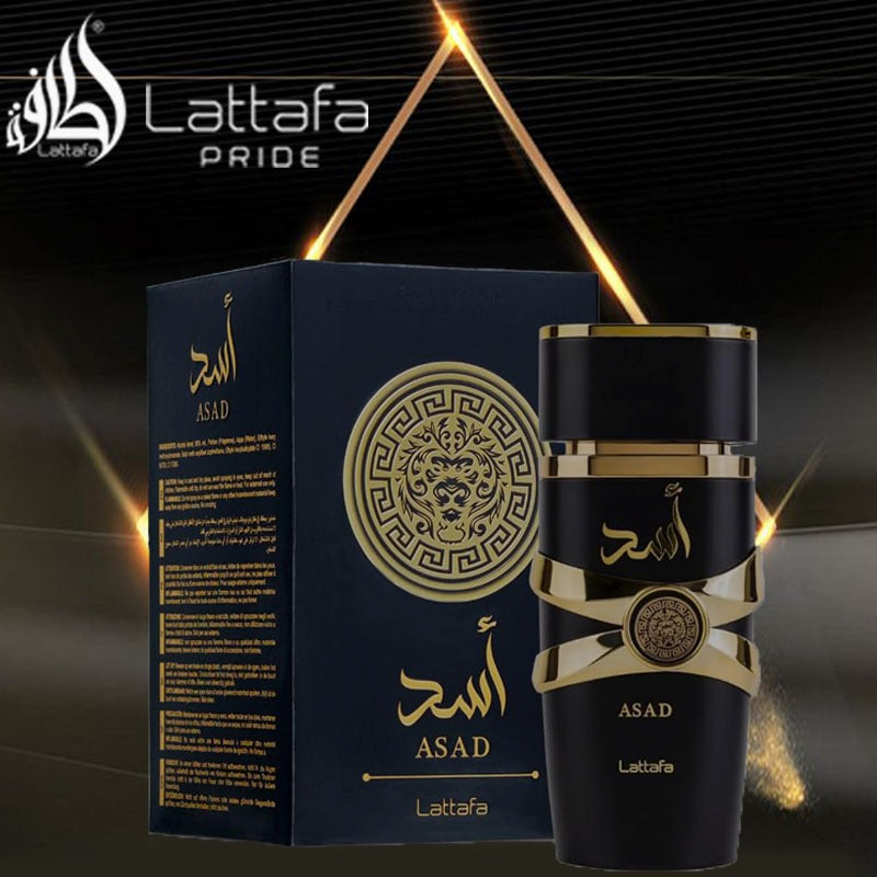 Asad Lattafa Perfume Masculino Importado Power and Elegance Eau de Parfum 100ml de Luxo
