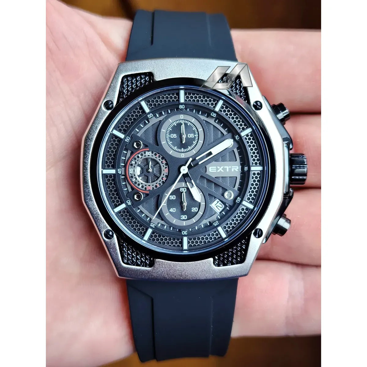 Relógio EXTRI X6135 Original Masculino Esportivo Cronógrafo 47mm
