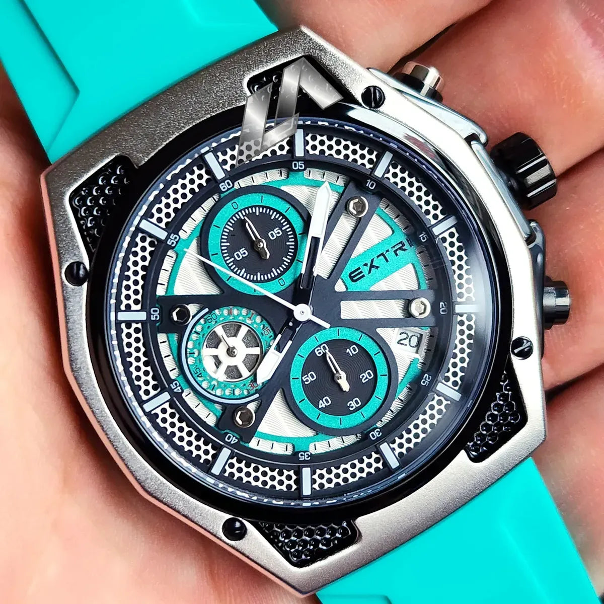 Relógio EXTRI X6135 Original Masculino Esportivo Cronógrafo 47mm