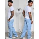 Calça Jeans Balão Boca Larga Estilosa Sk8 Moda Masculina Dazzling 100%  Algodão Estilo Mandrake