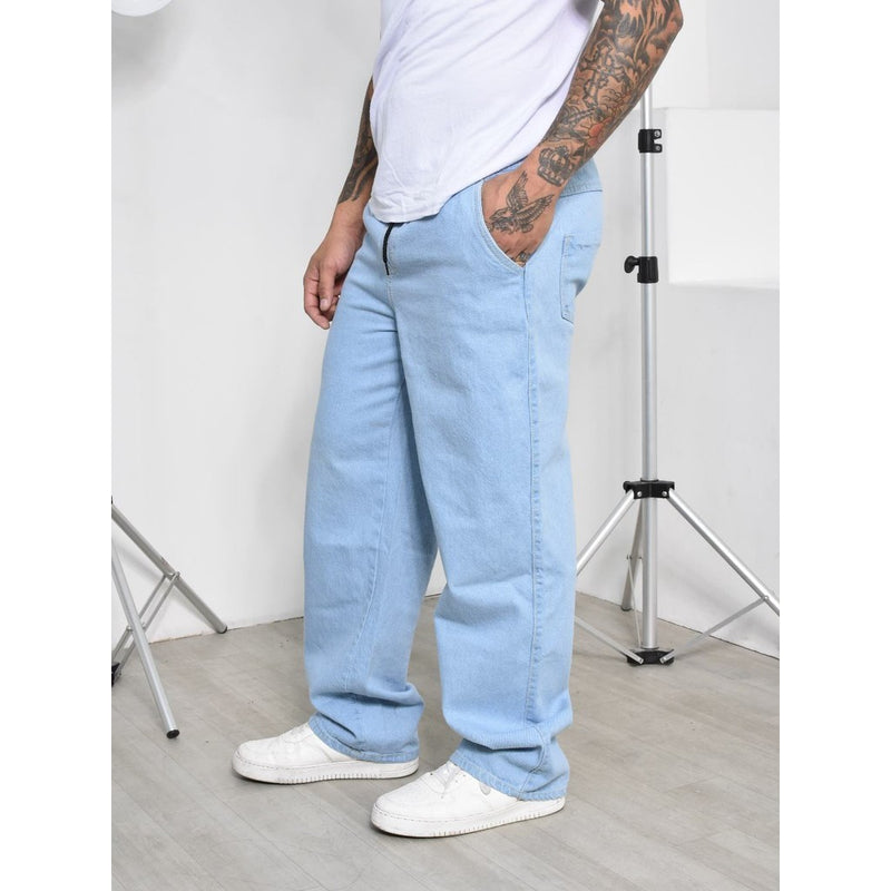 Calça Jeans Balão Boca Larga Estilosa Sk8 Moda Masculina Dazzling 100%  Algodão Estilo Mandrake